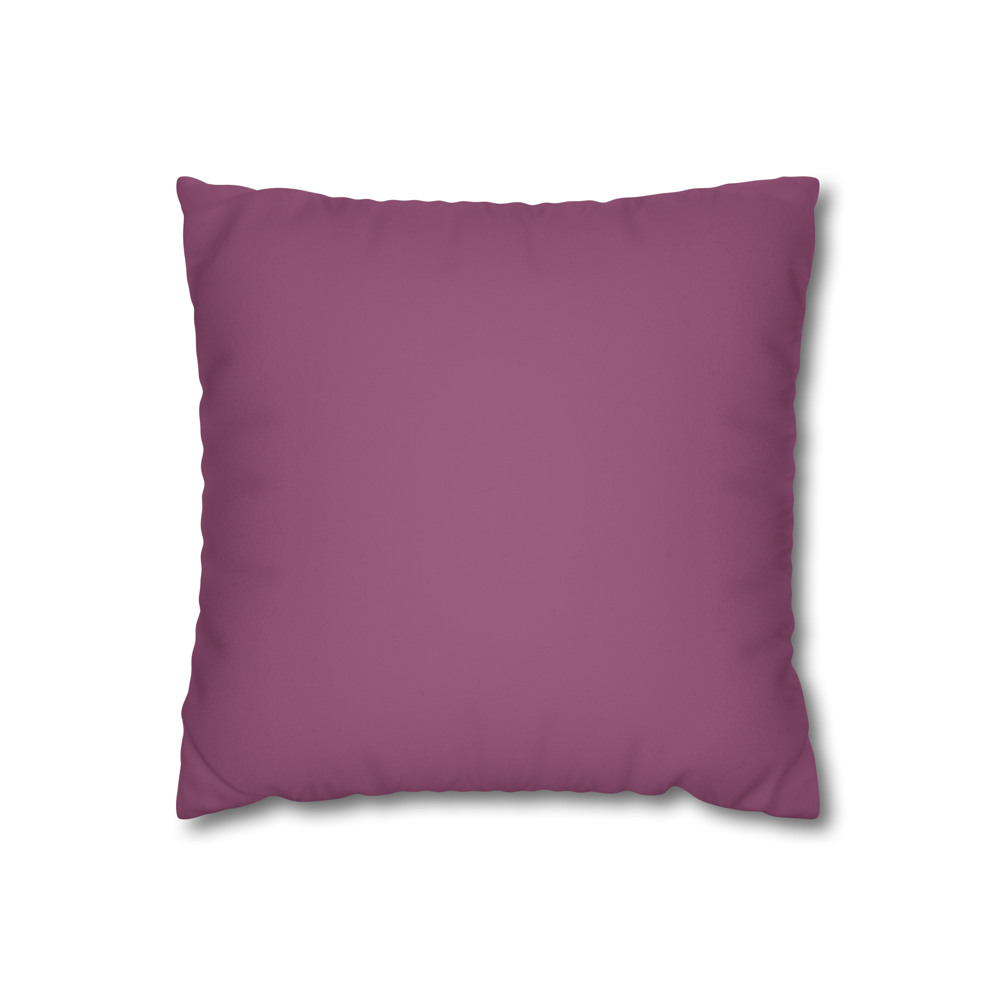 Lavender Red Faux Suede Square Pillow 