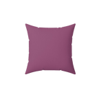 Lavender Red Faux Suede Square Pillow back
