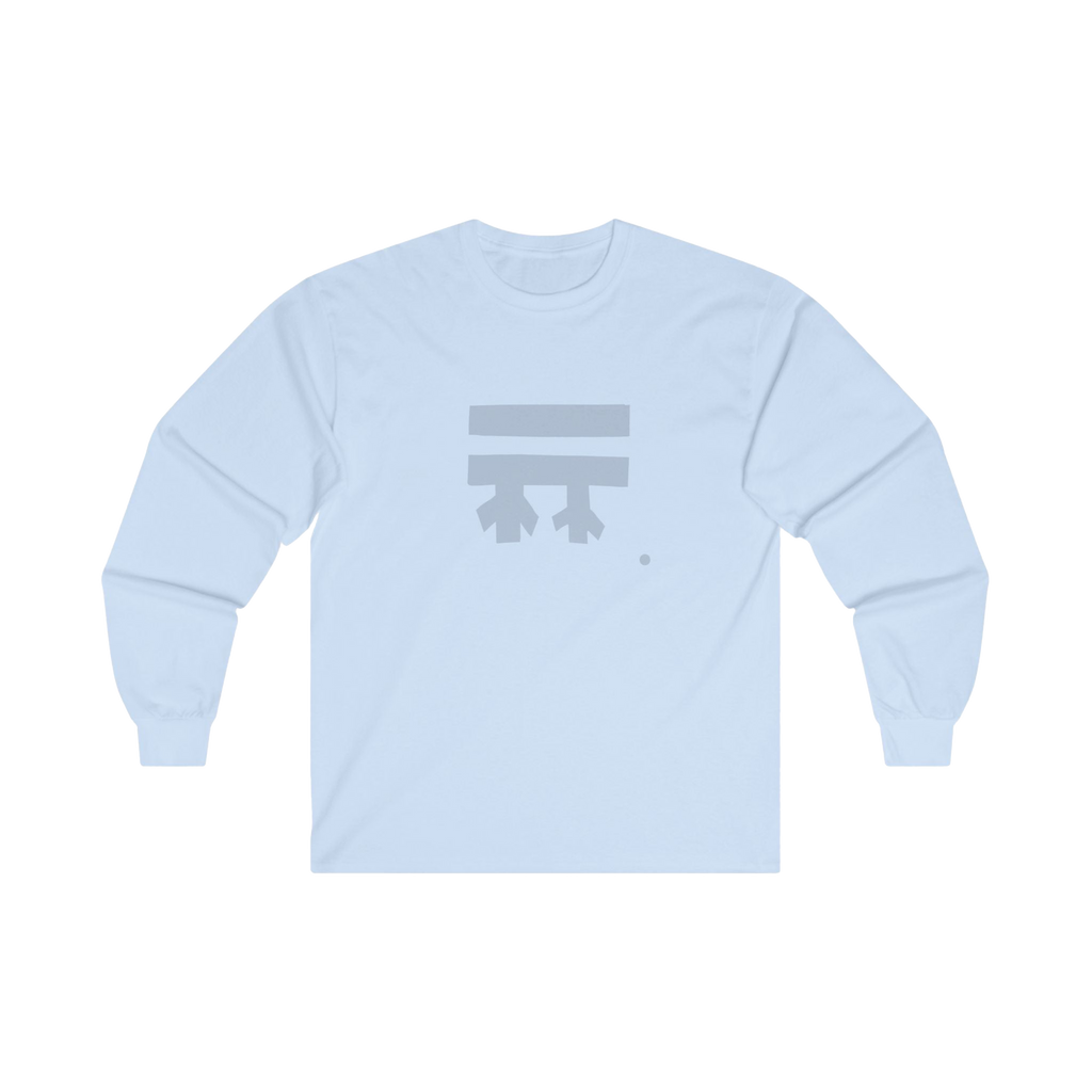 Light Blue long-sleeve shirt with a light grey Freebrd logo 