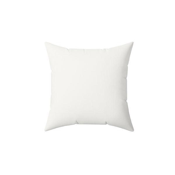 The front view of a Luxury White Faux Suede Pillow.