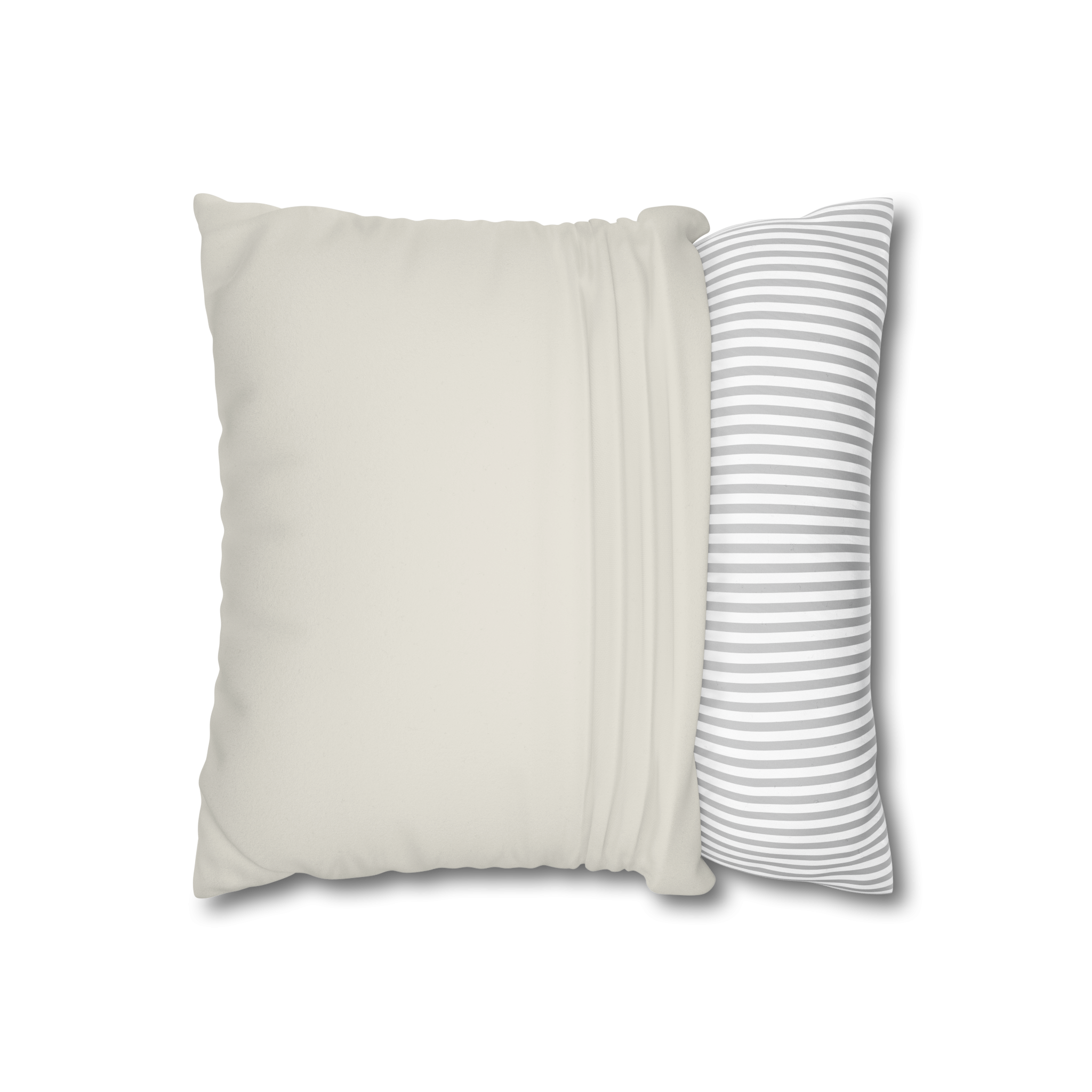 Memphis off white Square Faux Suede Pillow open