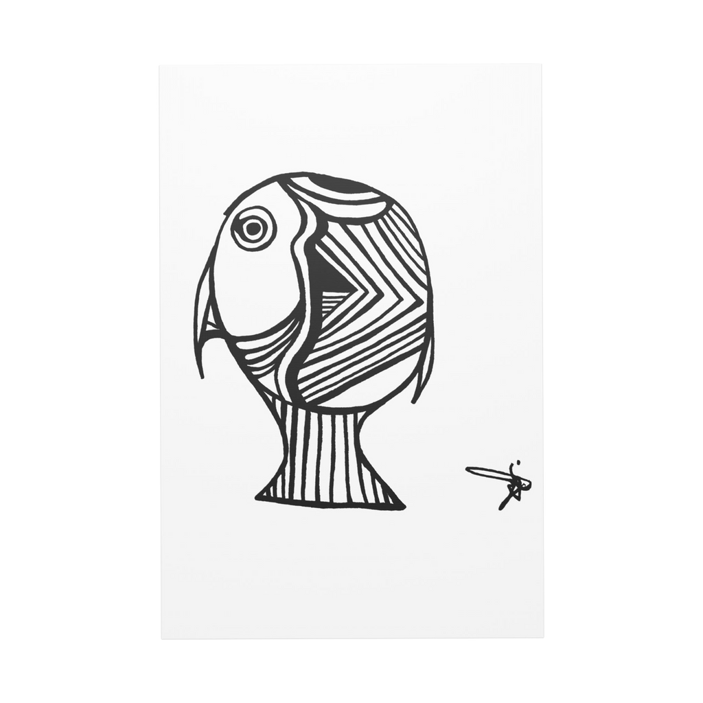 Mermaid Fish Line Art Modern Wall Decor
