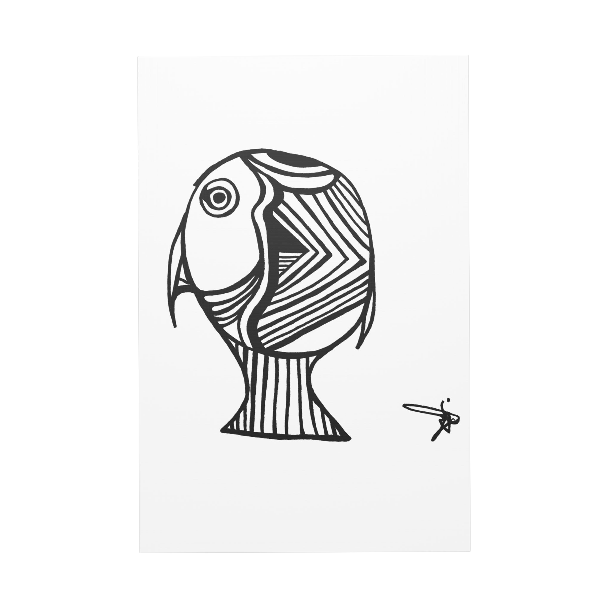 Mermaid Fish Line Art Modern Wall Decor