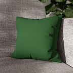 Mughal Green Luxury Faux Suede Pillowcase on grey couch