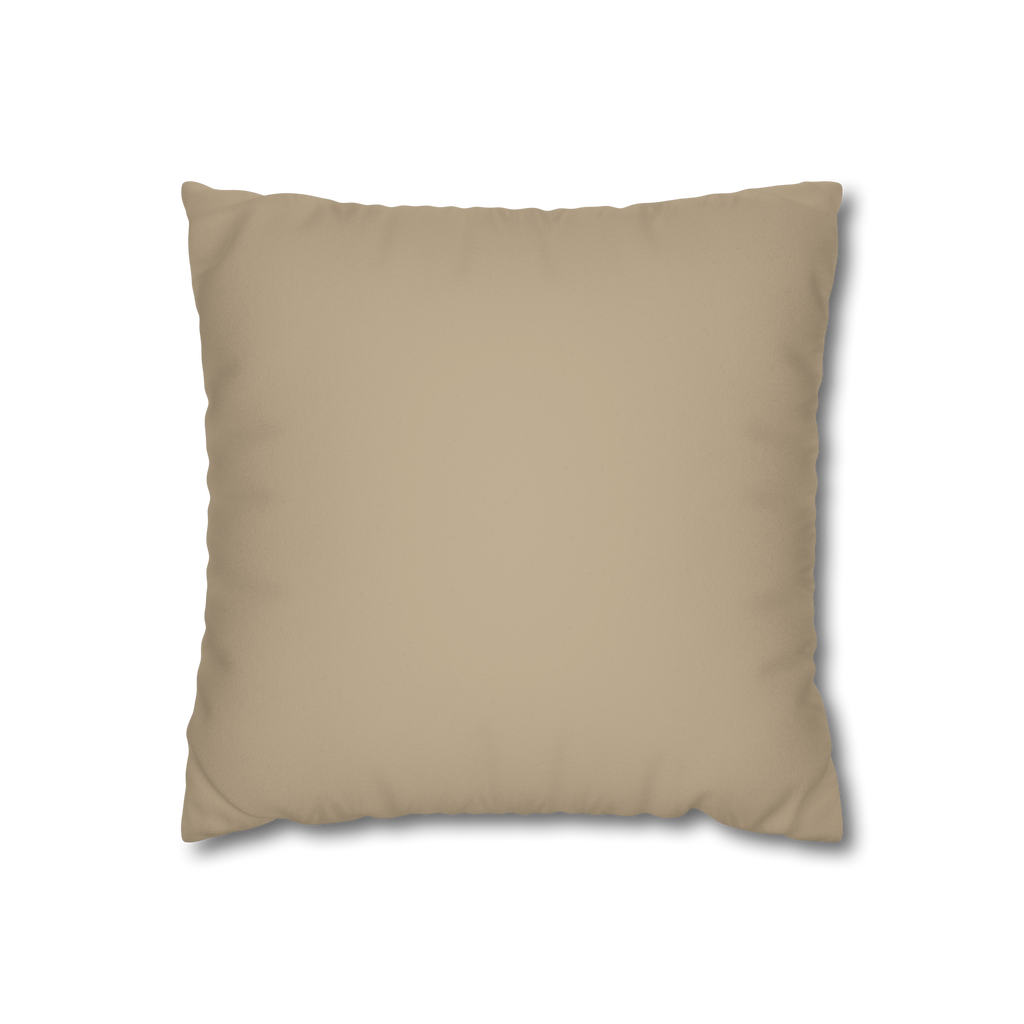 Natural Jute Luxury Faux Suede Pillowcase front