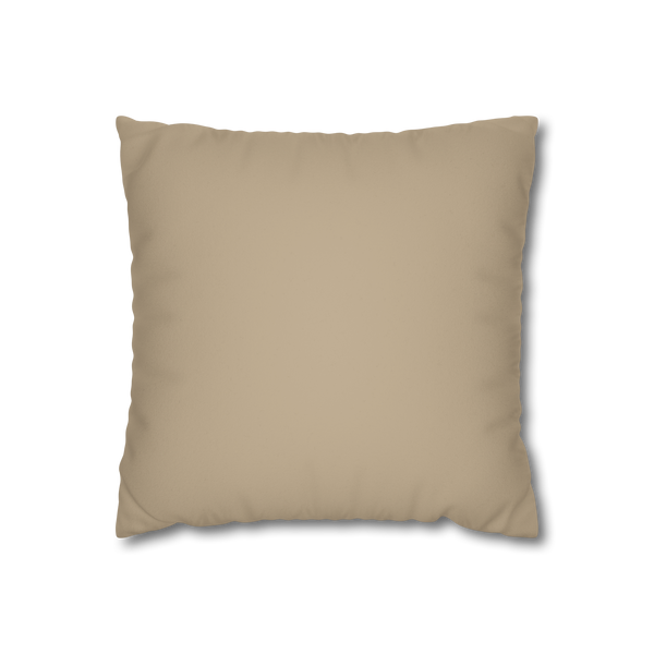 Natural Jute Luxury Faux Suede Pillowcase front