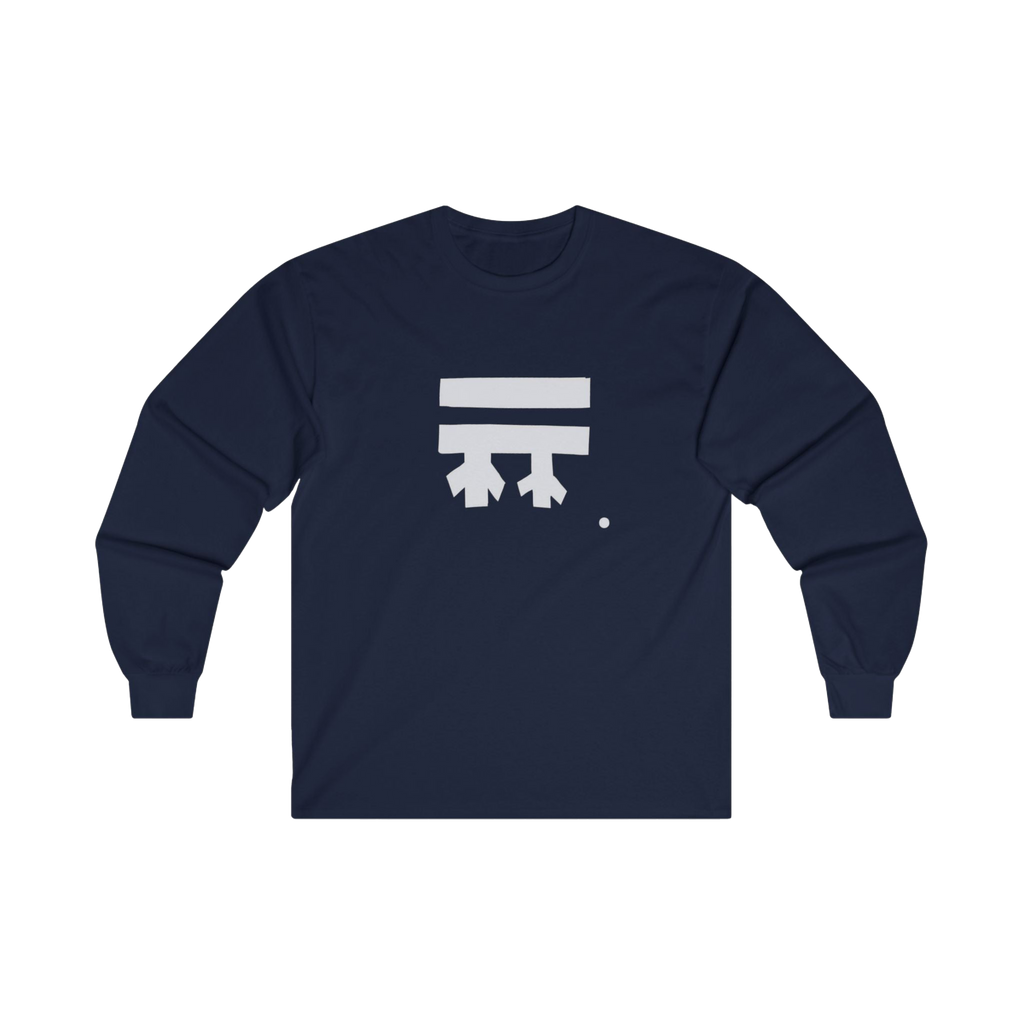 Navy long-sleeve shirt with a white Freebrd logo 