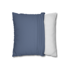  Navy Dust Faux Suede Square Pillowcase open