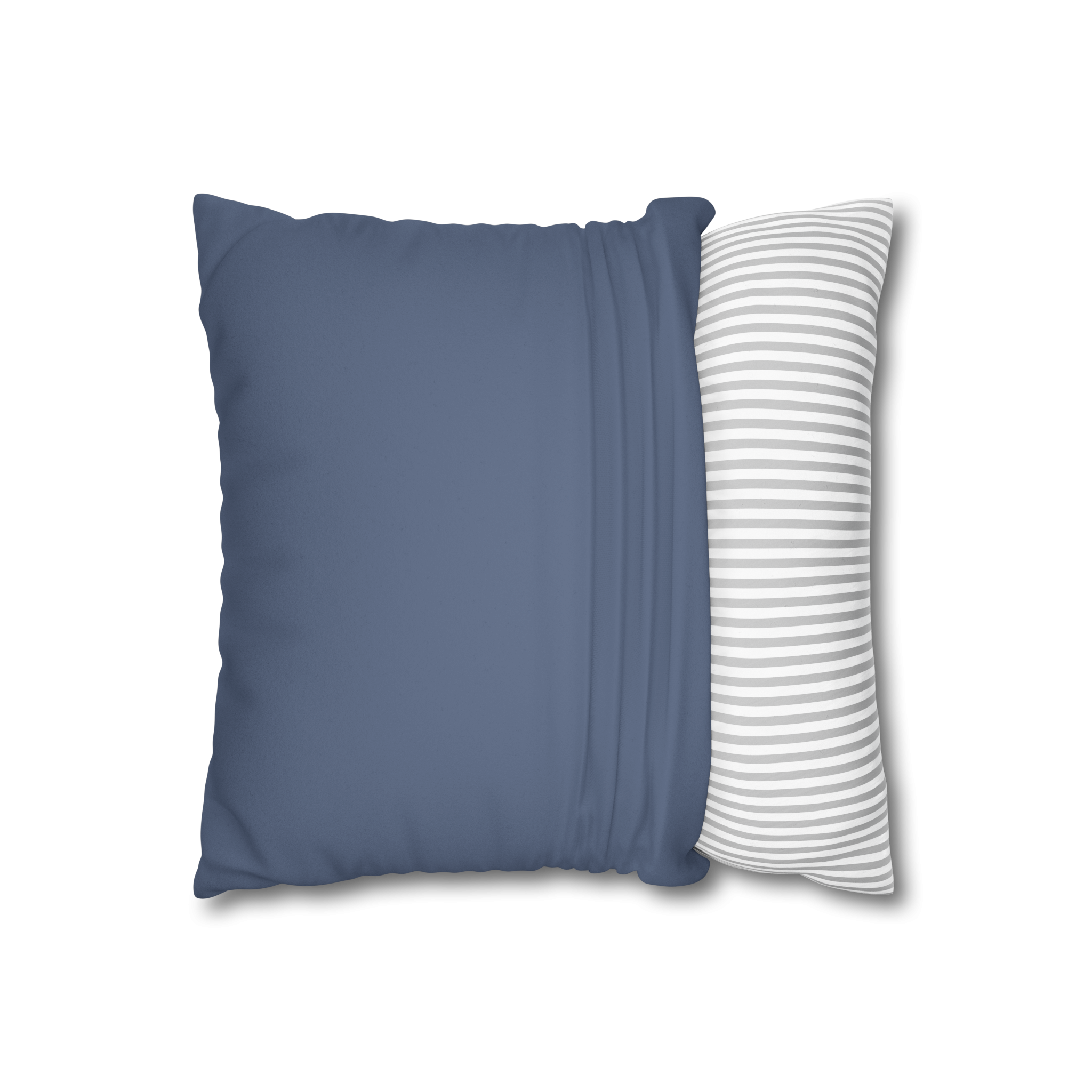  Navy Dust Faux Suede Square Pillowcase open