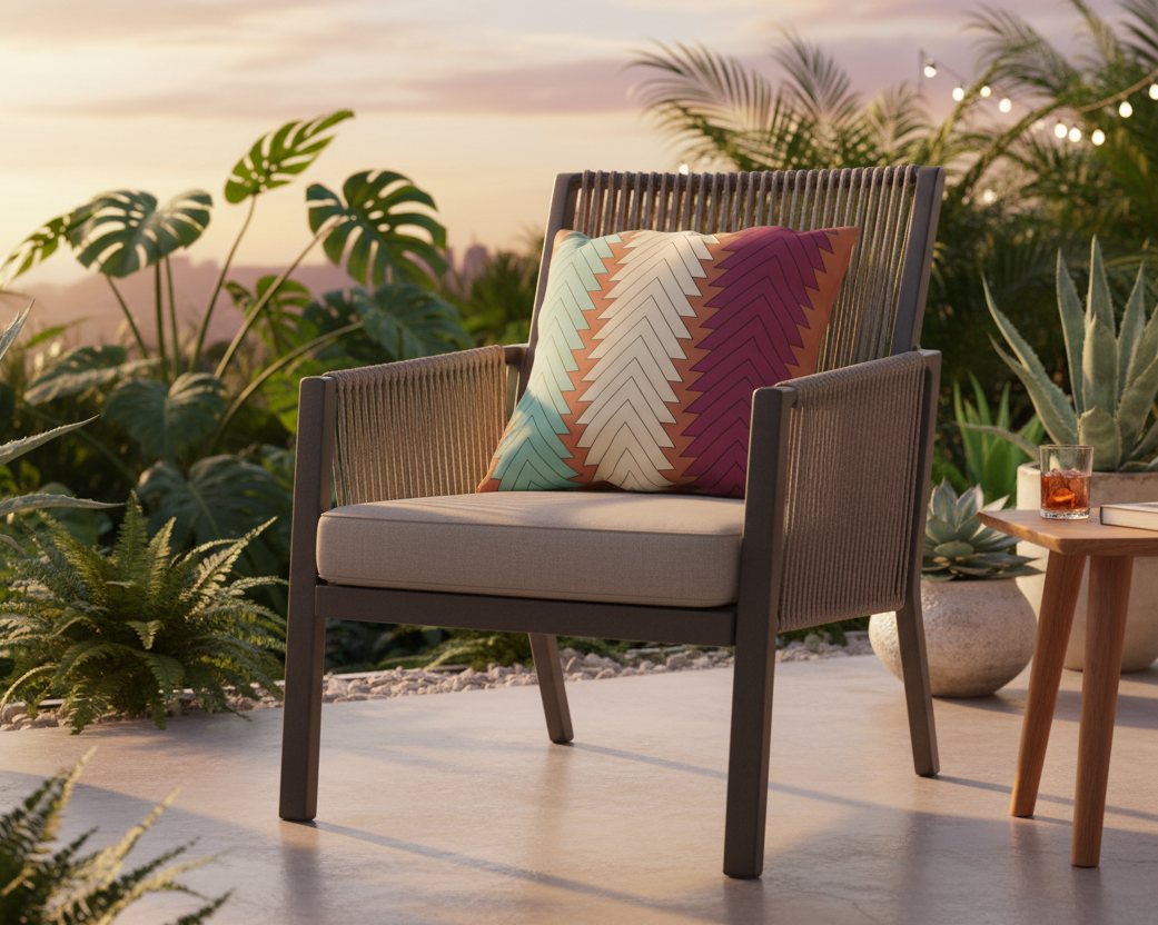 Nordic Boho Chevron Cushion — Sunset Lifestyle