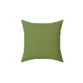 Olive Faux Suede Square Pillow Front