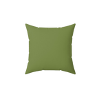 Olive Faux Suede Square Pillow Front