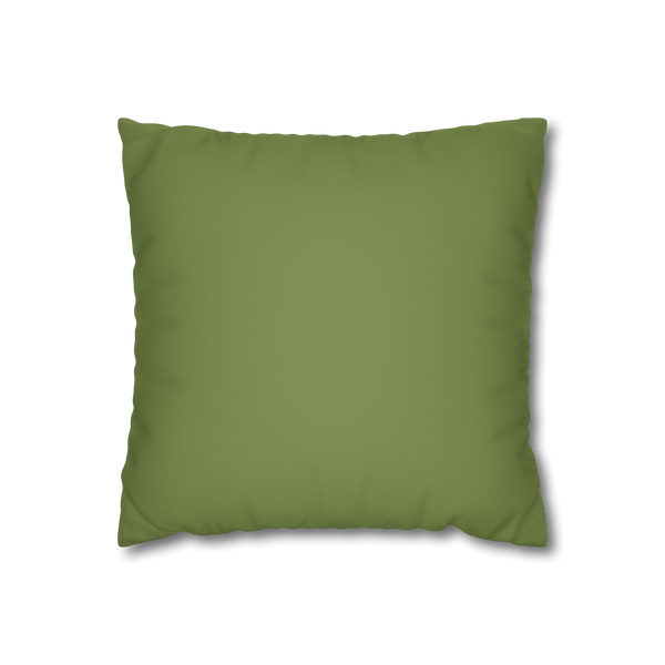 Olive Green Luxury Faux Suede Pillowcase front