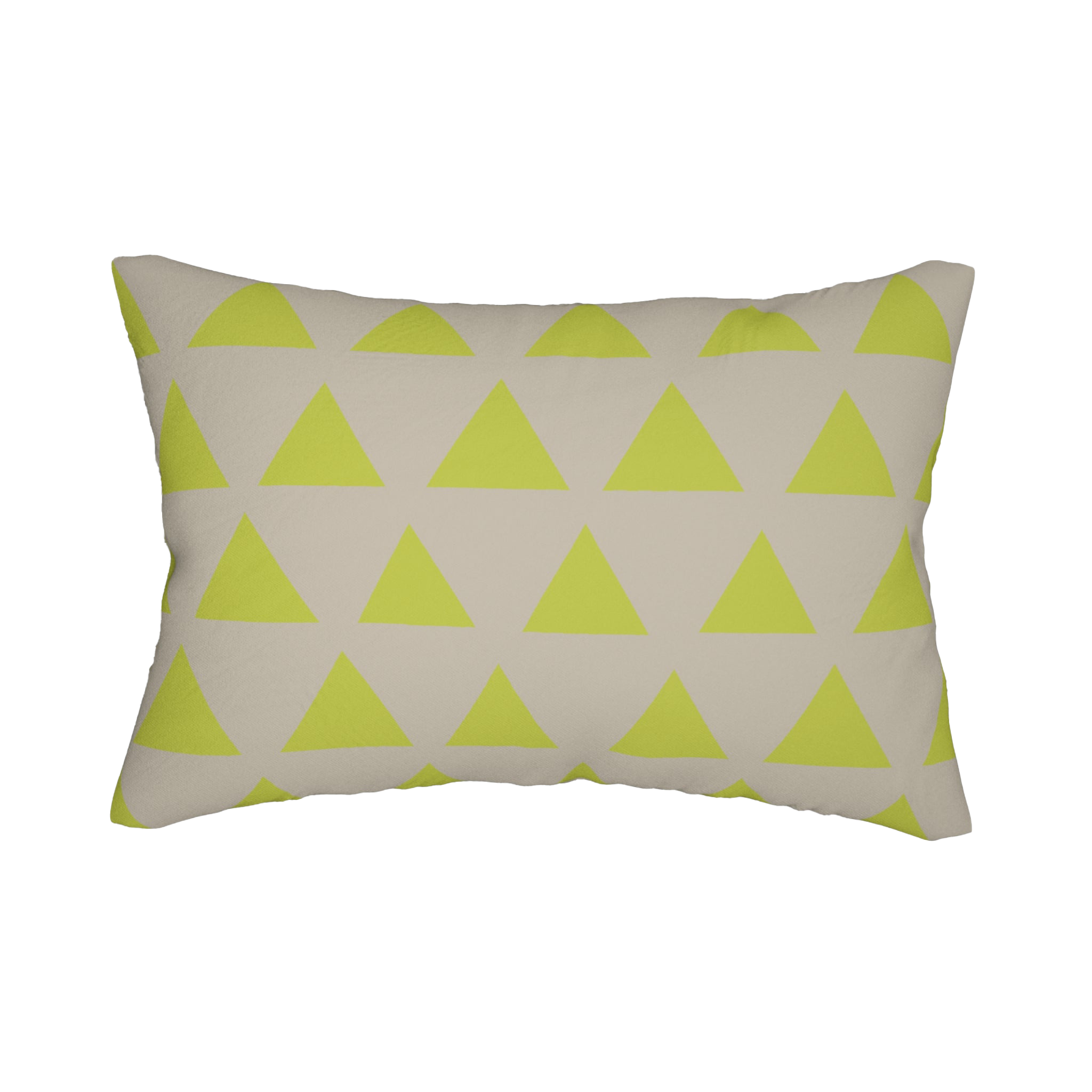 Orchid Lime Geometric Triangle Lumbar Pillow Back 