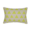 Orchid Lime Geometric Triangle Lumbar Pillow front