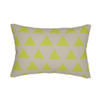 Orchid Lime Geometric Triangle Lumbar Pillow front