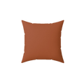 Paarl Rust Faux Suede Luxury Square Pillow front