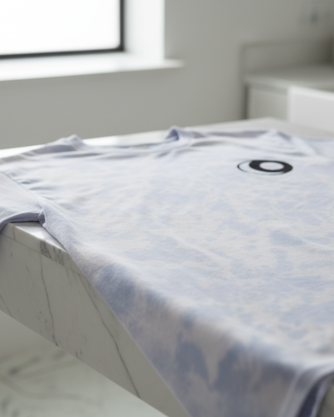 Freebrd powder cloud tie dye laying flat  