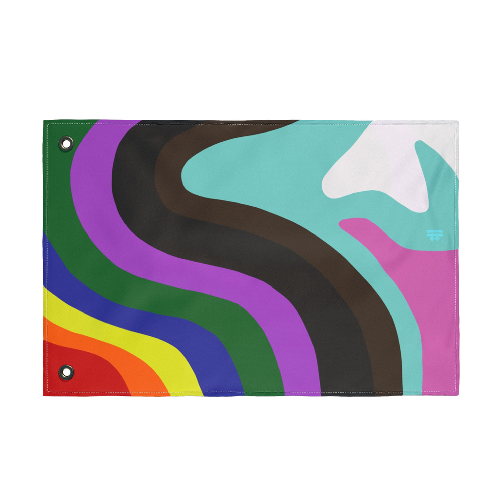Pride Rainbow Wave Double-Sided Flag