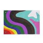Pride Rainbow Wave Double-Sided Flag
