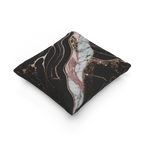 Rose Gold Marble Woven Pillow