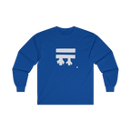 Royal long-sleeve shirt with a white Freebrd logo 