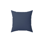 Rugged Blue Faux Suede Pillow back