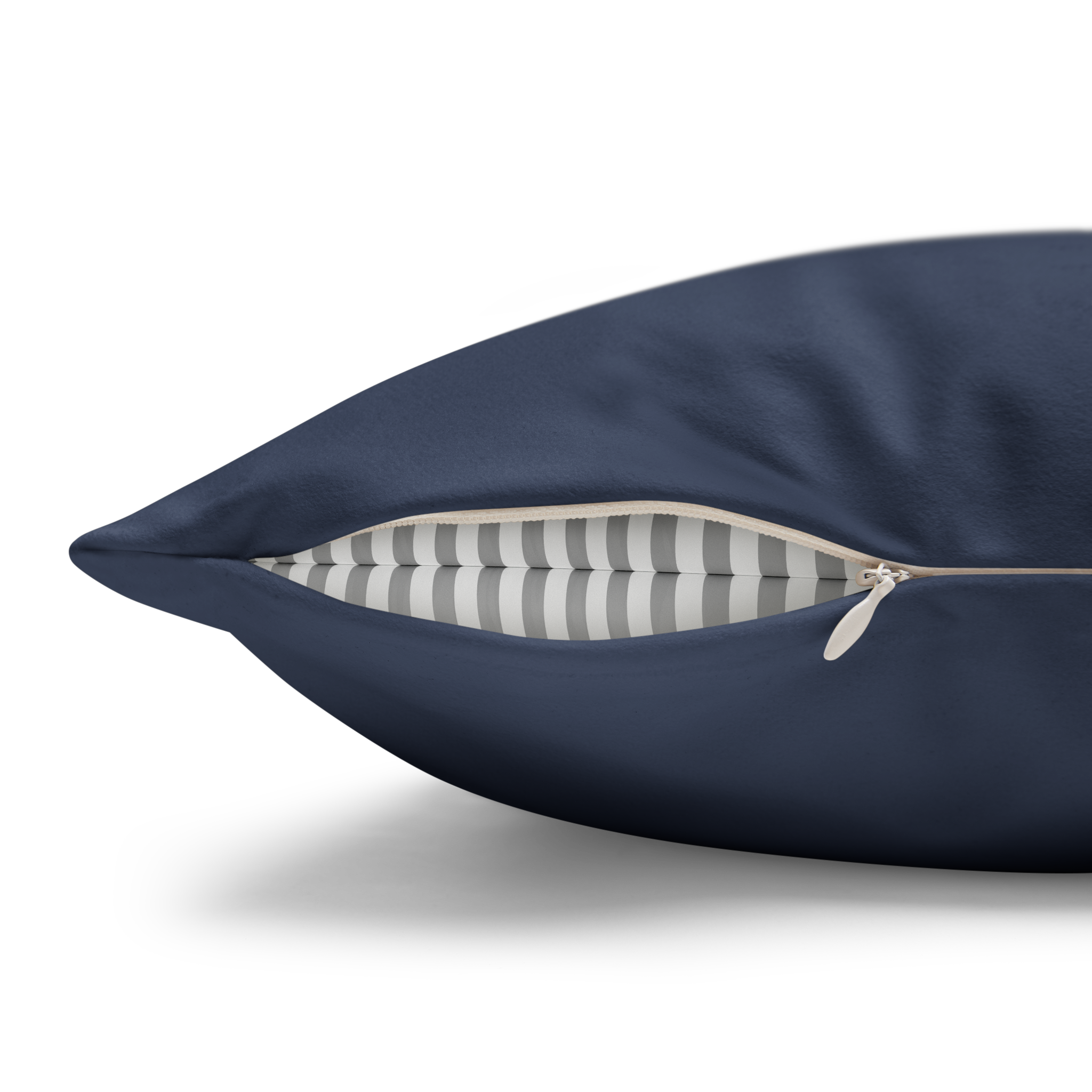 Rugged Blue Luxury Faux Suede Pillowcase zipper