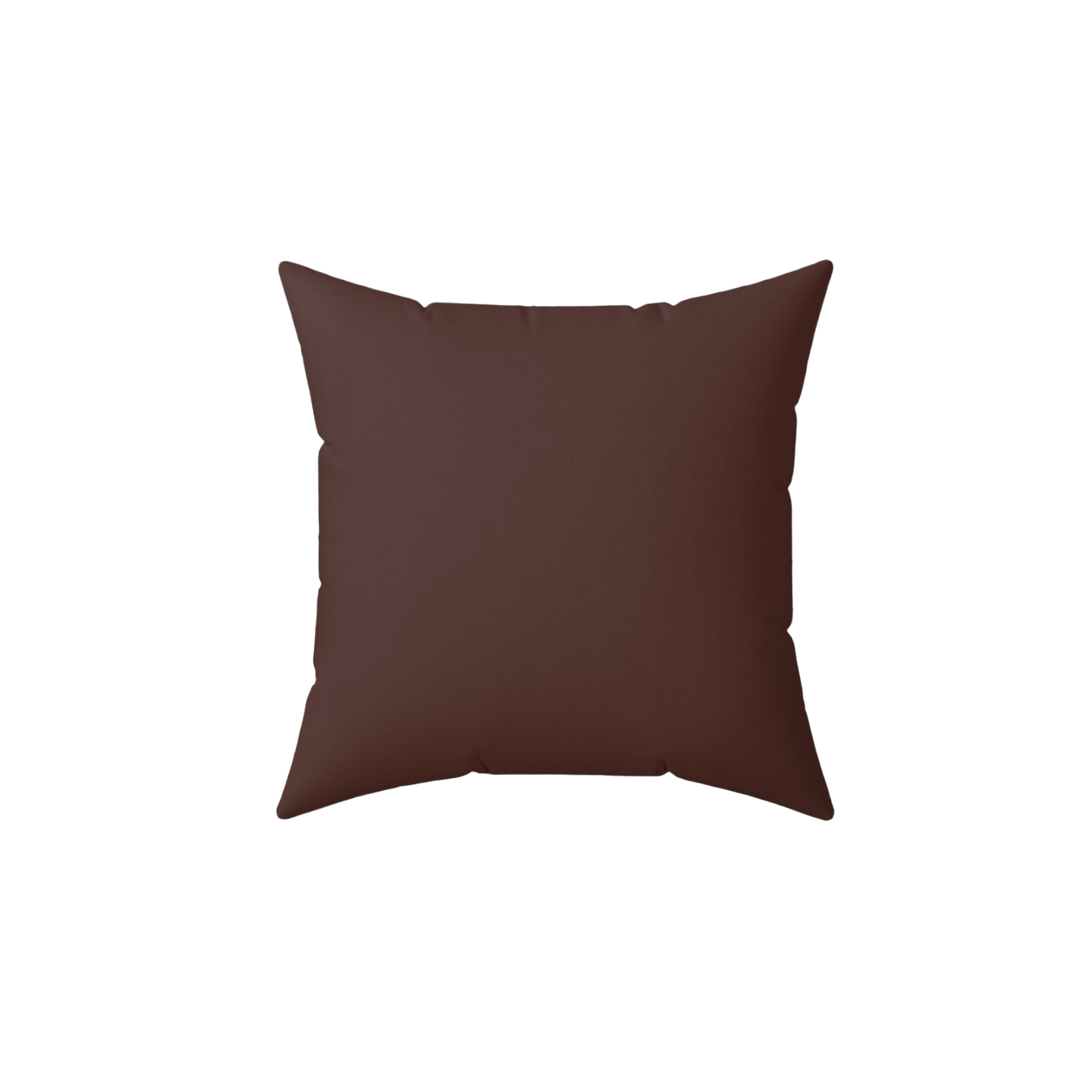 Saddle Brown Faux Suede Square Pillow Front 