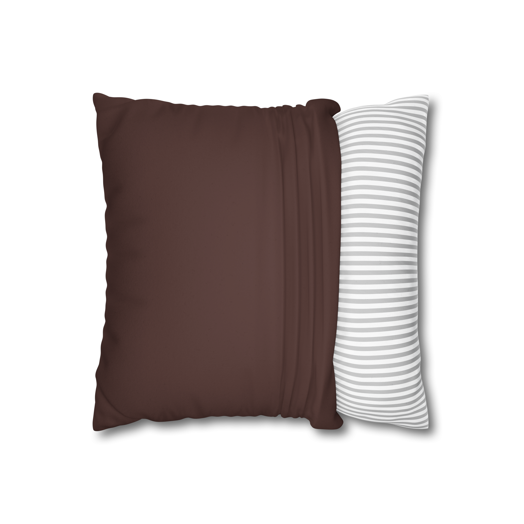 Saddle Brown Luxury Faux Suede Pillowcase open 