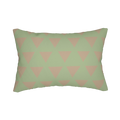 Schist Green Jute Triangle Pattern Lumbar Pillow Front