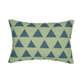 Schist Green & Teal Geometric Triangle Lumbar Pillow Front