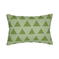 Schist Olive Green Geometric Triangle Lumbar Pillow Front 