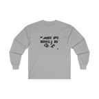 Sport grey long-sleeve shirt with a black and white Retro Camera Freebrd Logo design 