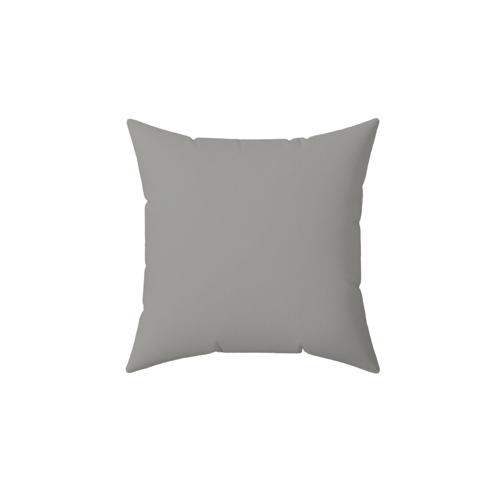 Stardust Grey faux suede pillow back