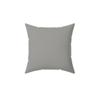 Stardust Grey faux suede pillow back