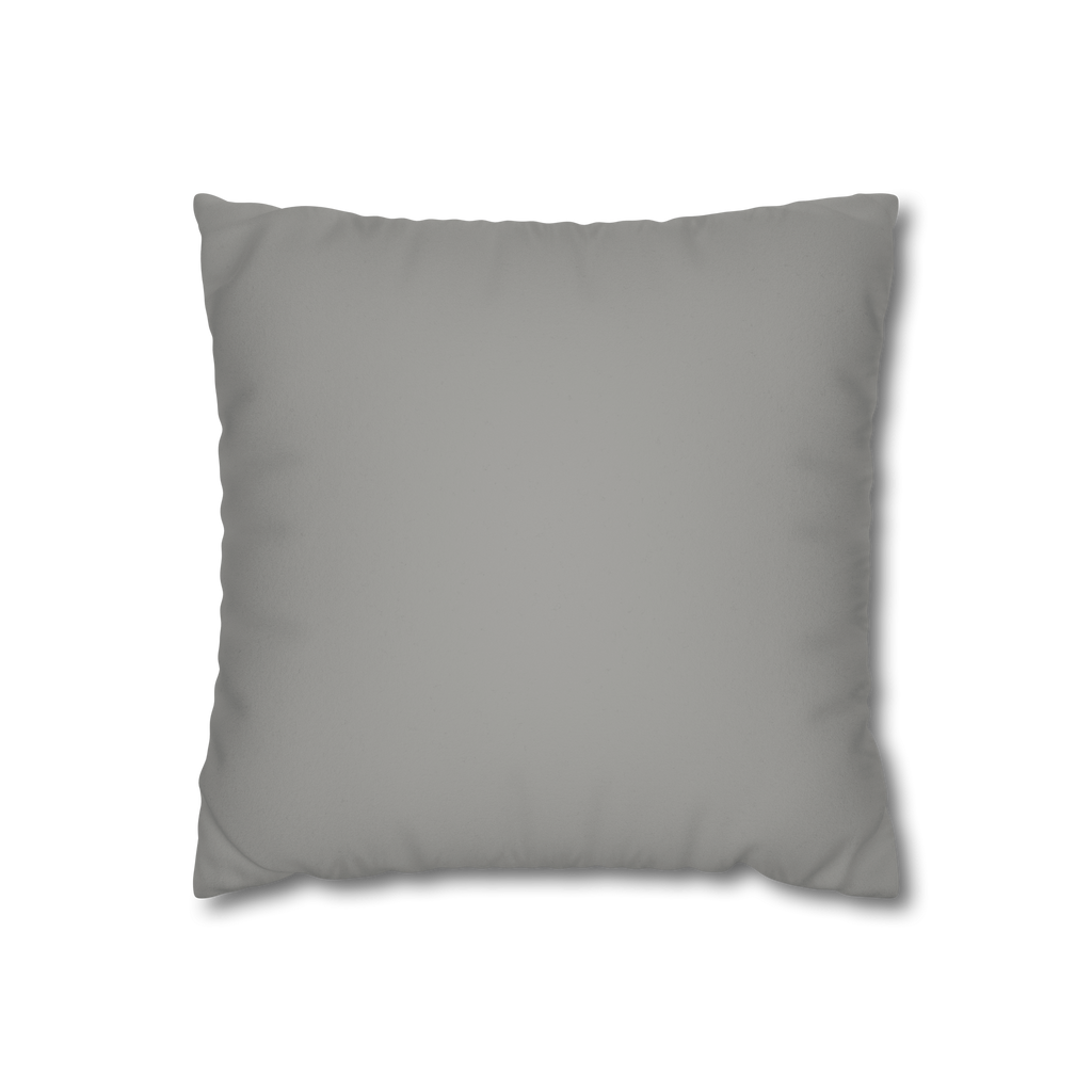 Stardust Grey Faux Suede Square Pillow