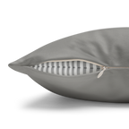 Stardust Grey Faux Suede Square Pillowcase zipper