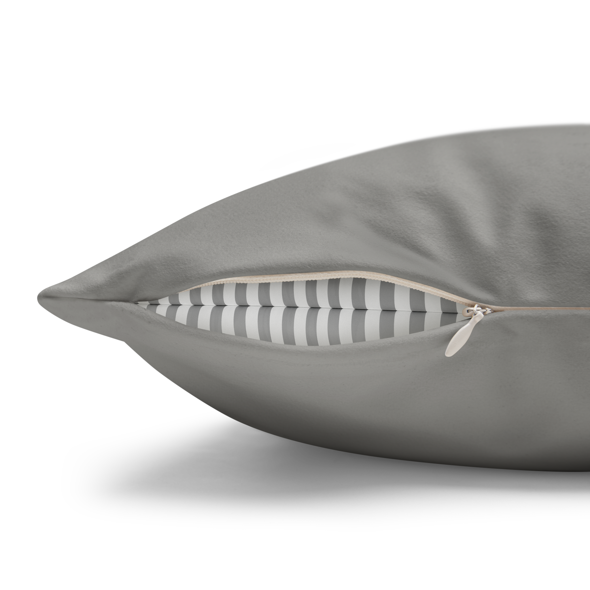 Stardust Grey Faux Suede Square Pillowcase zipper