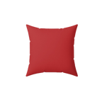 Traditional Red Faux Suede Square Pillow Front