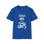 True Royal Bella Trans Rights Are Human Rights T-Shirt with purple Freebrd logo on inside tag