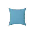 Vintage Aqua Faux Suede Throw Pillow back 