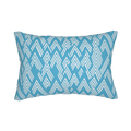  Vintage blue Ikat Lumbar Accent Pillow front