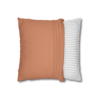 Vintage Salmon Luxury Faux Suede Pillowcase open