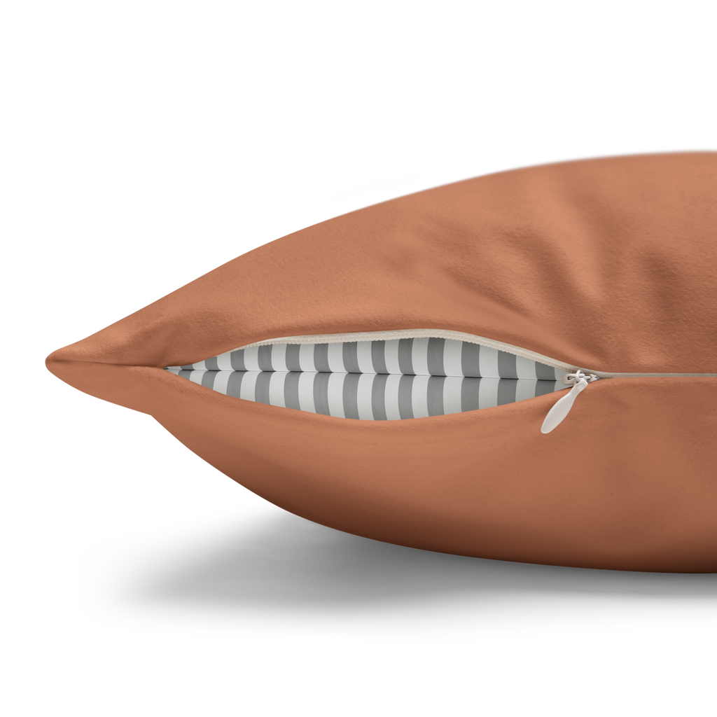 Vintage Salmon Luxury Faux Suede Pillowcase zipper 