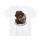White Old Skool Camo Duck Hunting Retriever Classic Pocket T-Shirt Back 