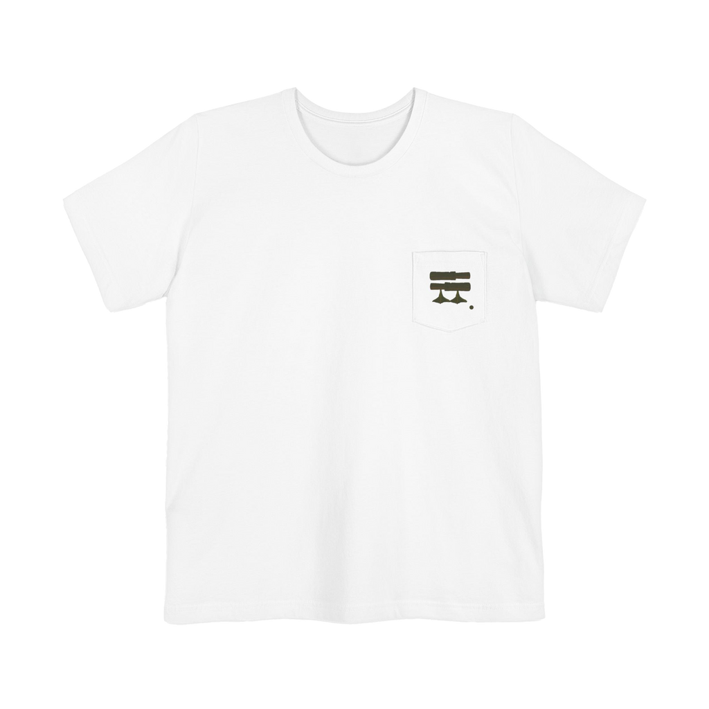 White Old Skool Camo Duck Hunting Retriever Classic Pocket T-Shirt Front 