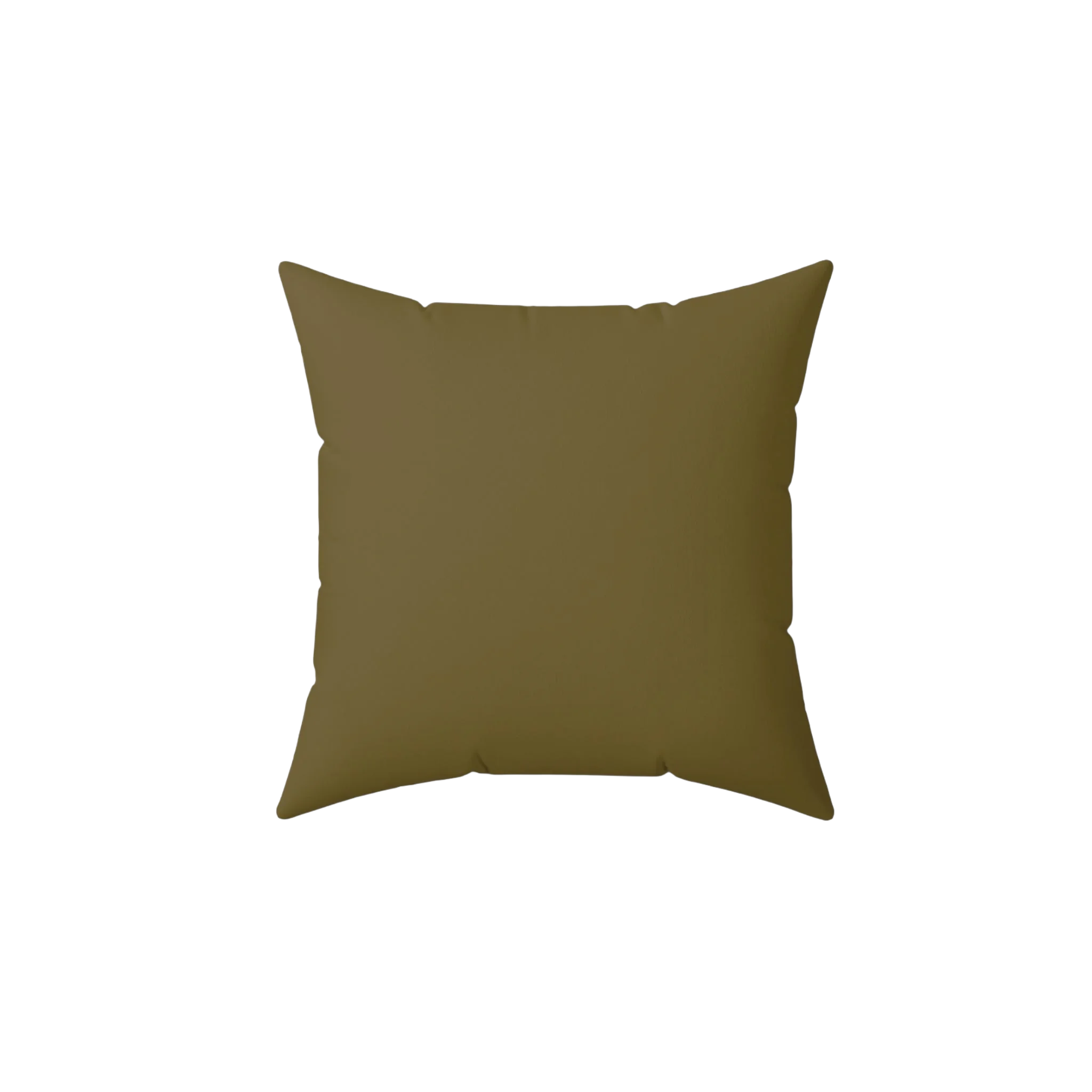 Aged wood faux suede throw pillow, back view.