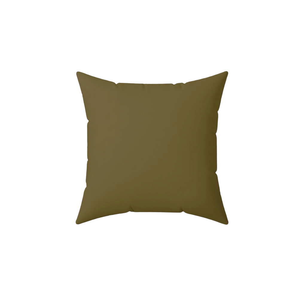 Aged wood faux suede throw pillow, front view.