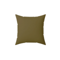 Aged wood faux suede throw pillow, front view.